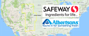 Safeway and Albertsons Locations on a map to buy Blue Moon Goodness Products