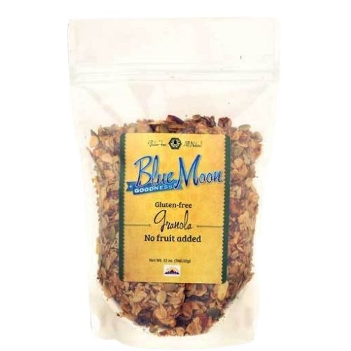 No fruit added, gluten-free granola bag