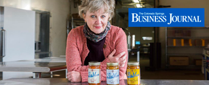 The owner of Blue Moon Goodness and her 3 main soups